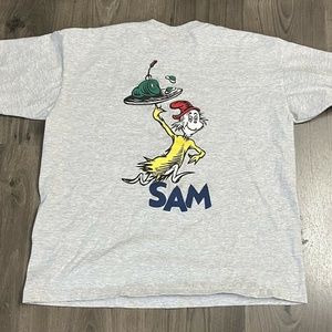 Vintage Dr Seuss Green Eggs and Ham Sam Shirt Medium Junior 1995 VTG Tee USA